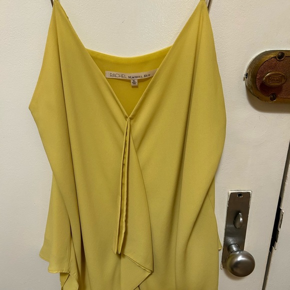Rachel Roy pale yellow draped  camisole. - Picture 1 of 6